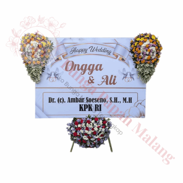 Bunga Papan Happy Wedding
