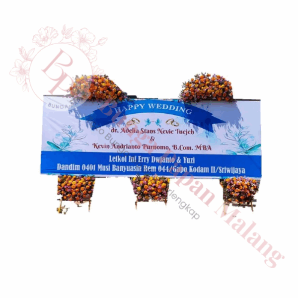 Bunga Papan Happy Wedding